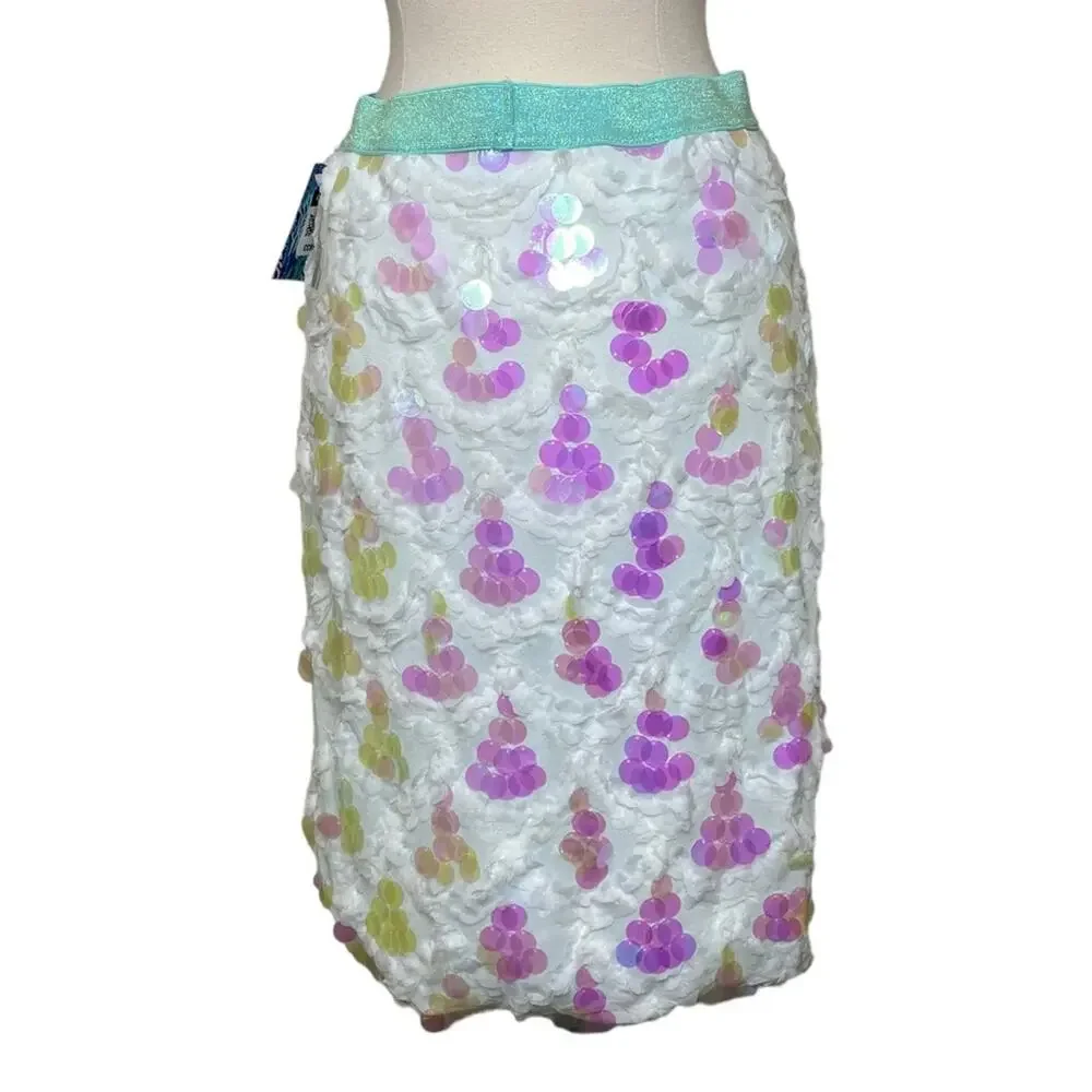 Disney Princess‎ Ariel Sequins Pull On Skirt Cosplay Size Large NEW WITH TAG